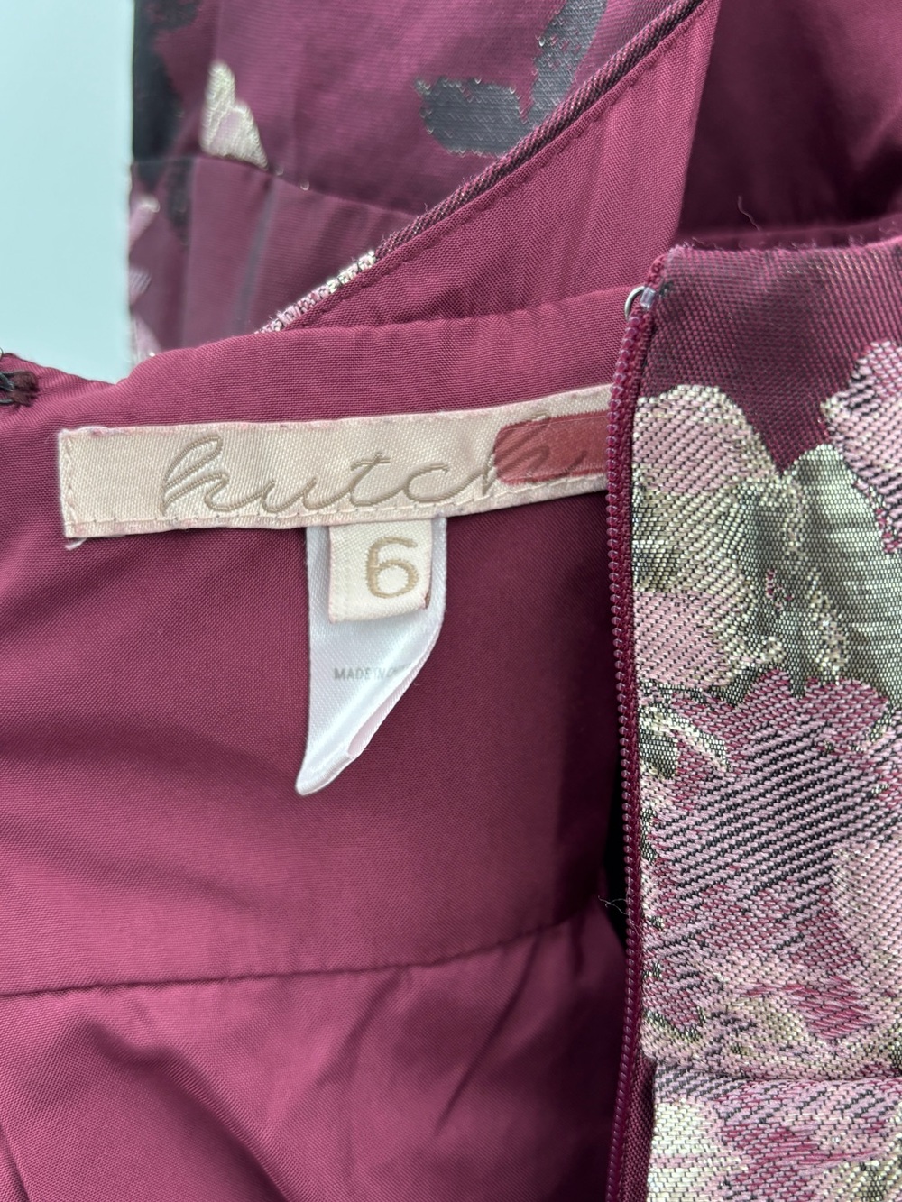 Hutch Merlot Floral Gown - Picture 7 of 7